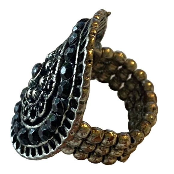 Western Concho Ring Boho Cowgirl Grunge Farmhouse Goth Rodeo Country Goddess - Picture 5 of 8